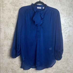 New York and company sheer chiffon blouse